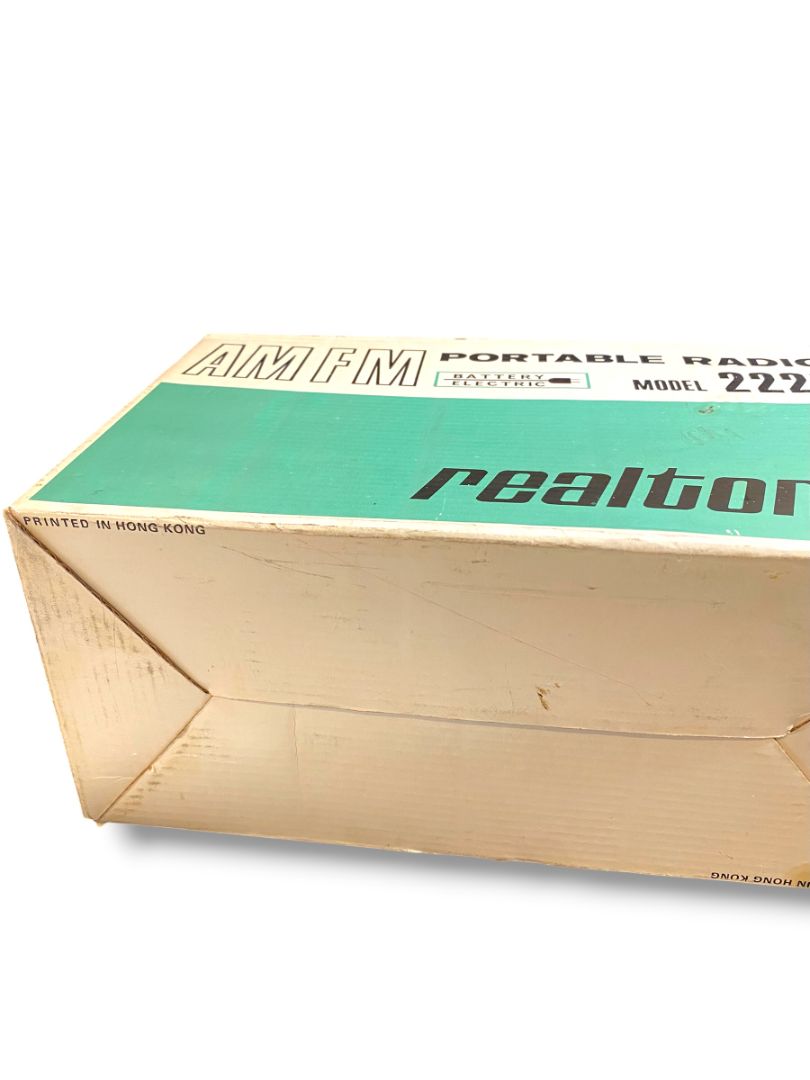 Vintage Box Only Realtone AM FM Portable Radio Model 2223