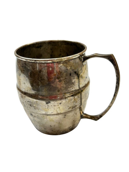 Vintage International Silver Co Silverplate Mug Handmade India 4"