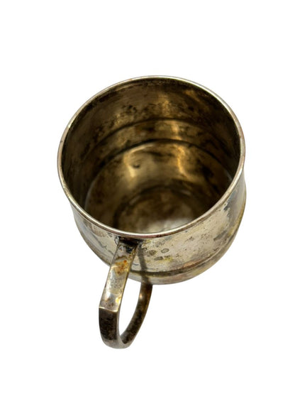 Vintage International Silver Co Silverplate Mug Handmade India 4"
