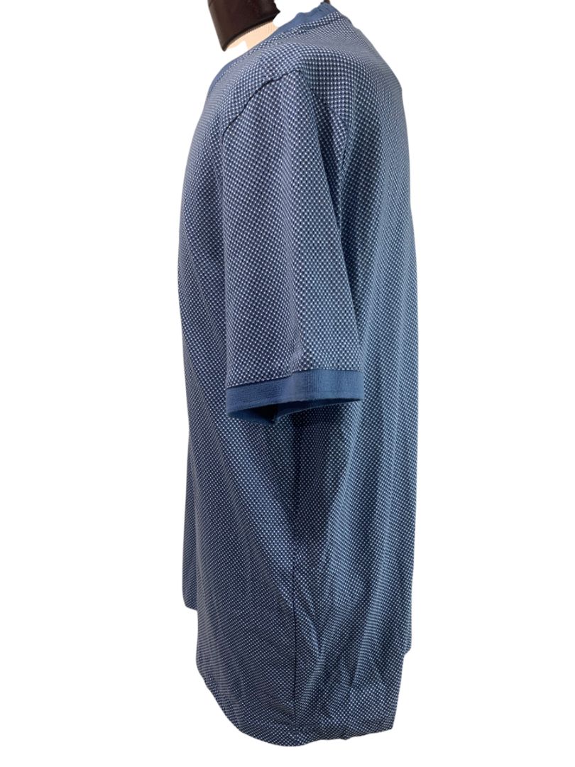 Large Michael Kors Mens New Vintage Blue Pattern Tshirt Short Sleeve
