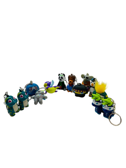 Lot of 13 American Heart Association Vinyl Figurine Keychain Key Rings 2"