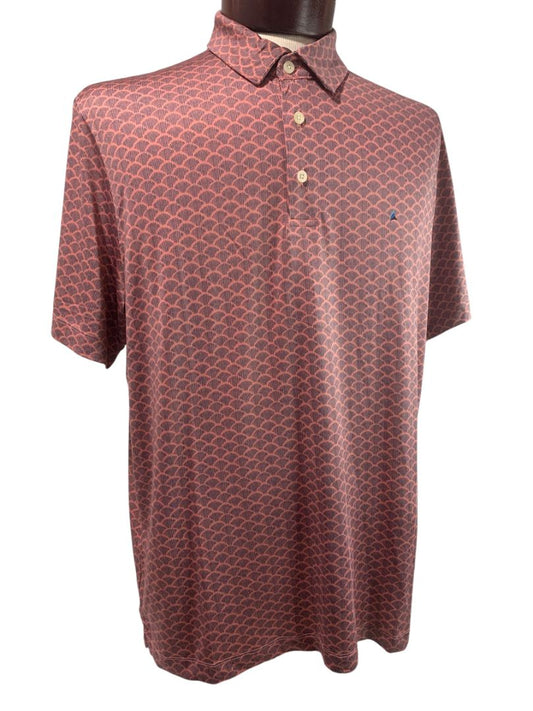 Large Tailor Vintage Mens New UPF 50+ Golf Polo Shirt Pink Blue