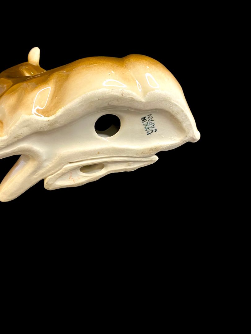Vintage Deer and Fawn Figurine Ceramic Made in Japan 5.8"l