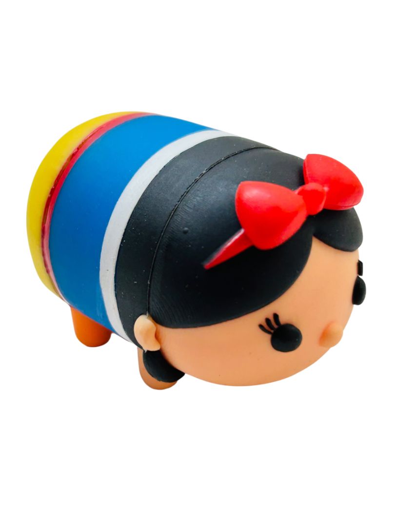 Set of 2 Disney Tsum Tsum Belle Snow White Vinyl Figure Keychain Key Rings 2.25"