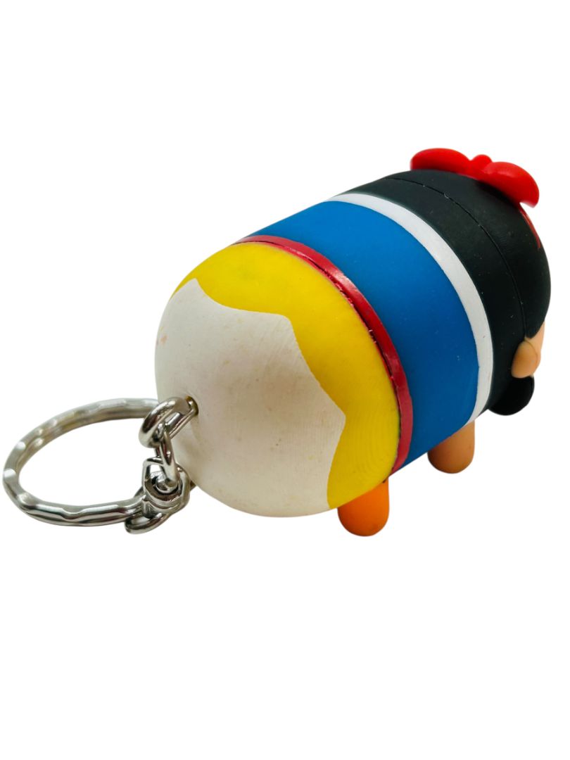 Set of 2 Disney Tsum Tsum Belle Snow White Vinyl Figure Keychain Key Rings 2.25"