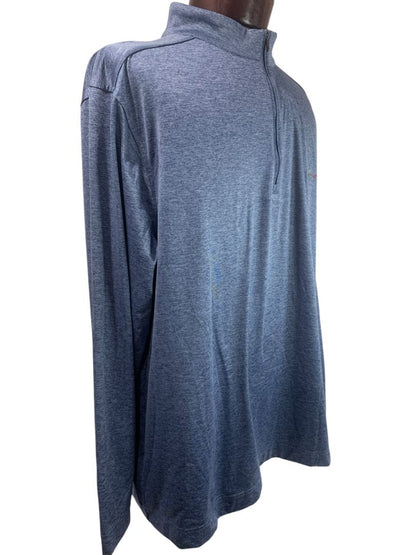XL Greg Norman Mens 1/4 Zip Golf Pullover Blue Heathered Shirt
