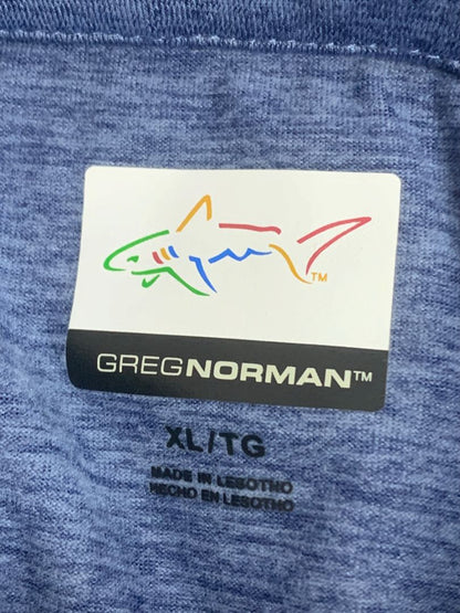 XL Greg Norman Mens 1/4 Zip Golf Pullover Blue Heathered Shirt