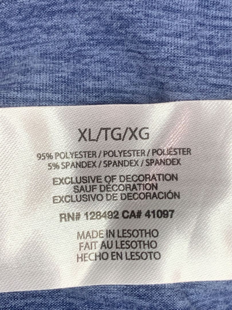 XL Greg Norman Mens 1/4 Zip Golf Pullover Blue Heathered Shirt