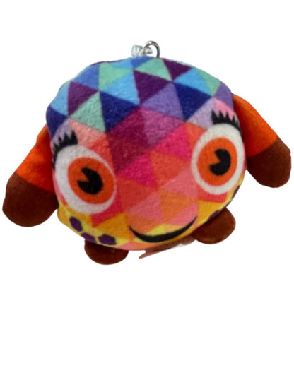 Lot of 4 Assorted Plush Keychains Key Rings American Heart Discy Ruby Fiery Splash