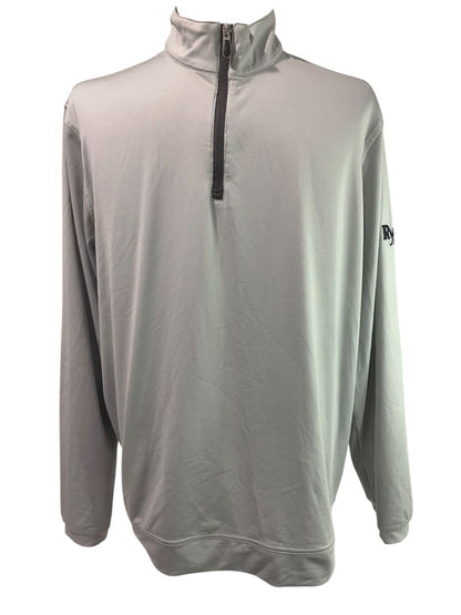 Large Pebble Beach Mens Golf Pullover Performance Gray Ryan Homes 1/4 Zip