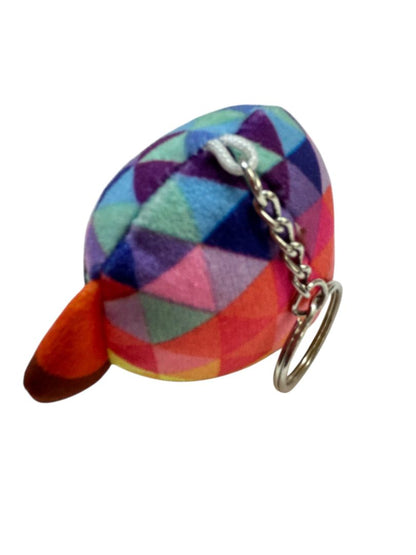 Lot of 4 Assorted Plush Keychains Key Rings American Heart Discy Ruby Fiery Splash