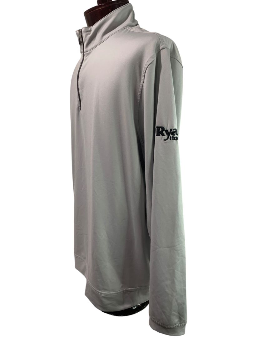 Large Pebble Beach Mens Golf Pullover Performance Gray Ryan Homes 1/4 Zip