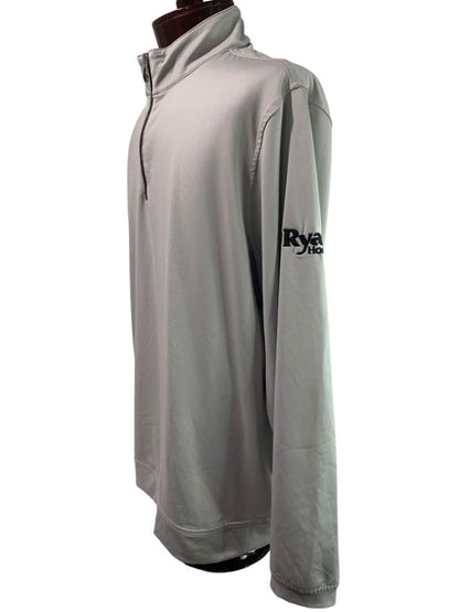 Large Pebble Beach Mens Golf Pullover Performance Gray Ryan Homes 1/4 Zip