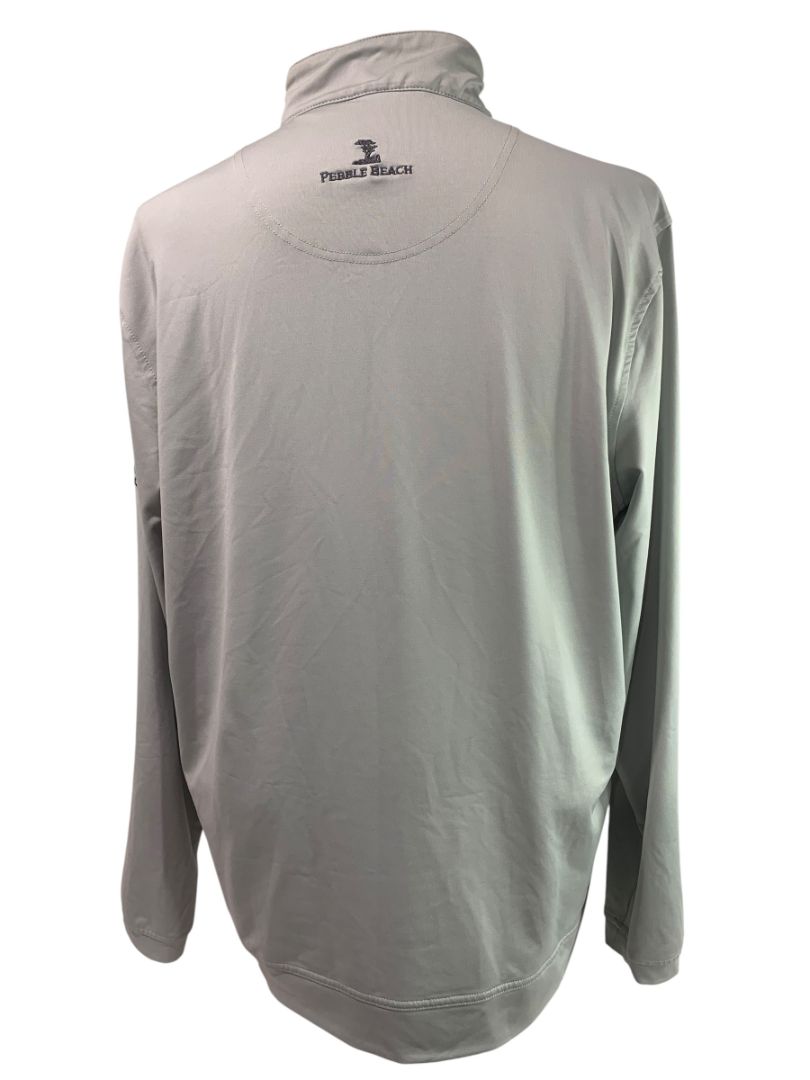 Large Pebble Beach Mens Golf Pullover Performance Gray Ryan Homes 1/4 Zip