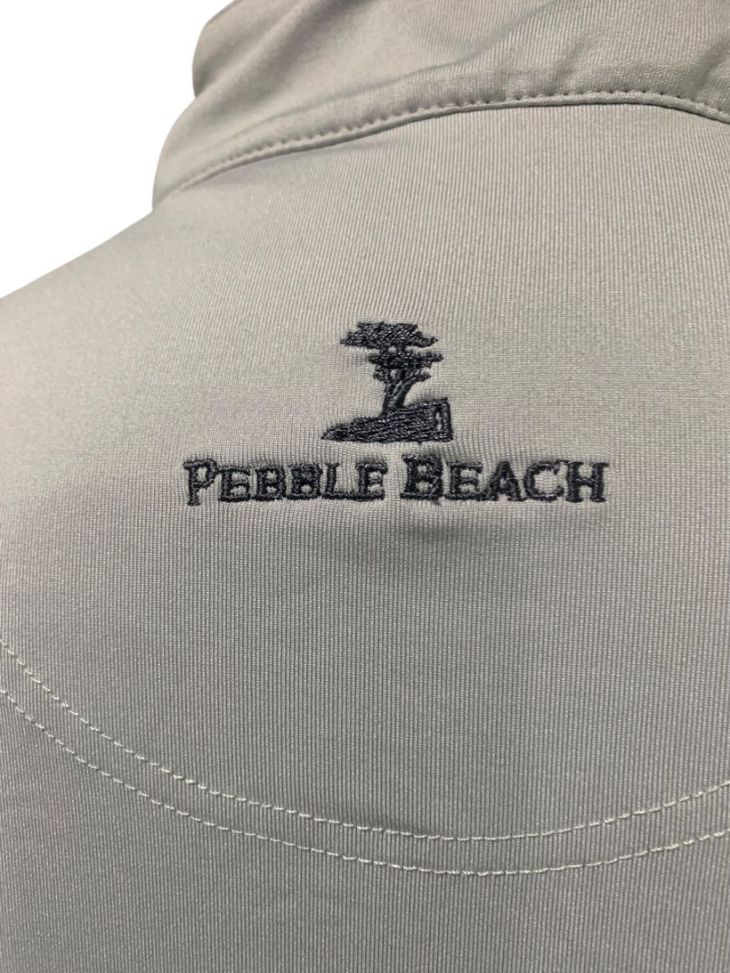 Large Pebble Beach Mens Golf Pullover Performance Gray Ryan Homes 1/4 Zip