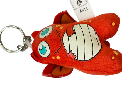 Lot of 4 Assorted Plush Keychains Key Rings American Heart Discy Ruby Fiery Splash