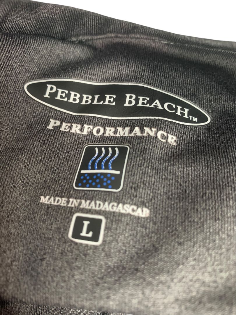 Large Pebble Beach Mens Golf Pullover Performance Gray Ryan Homes 1/4 Zip