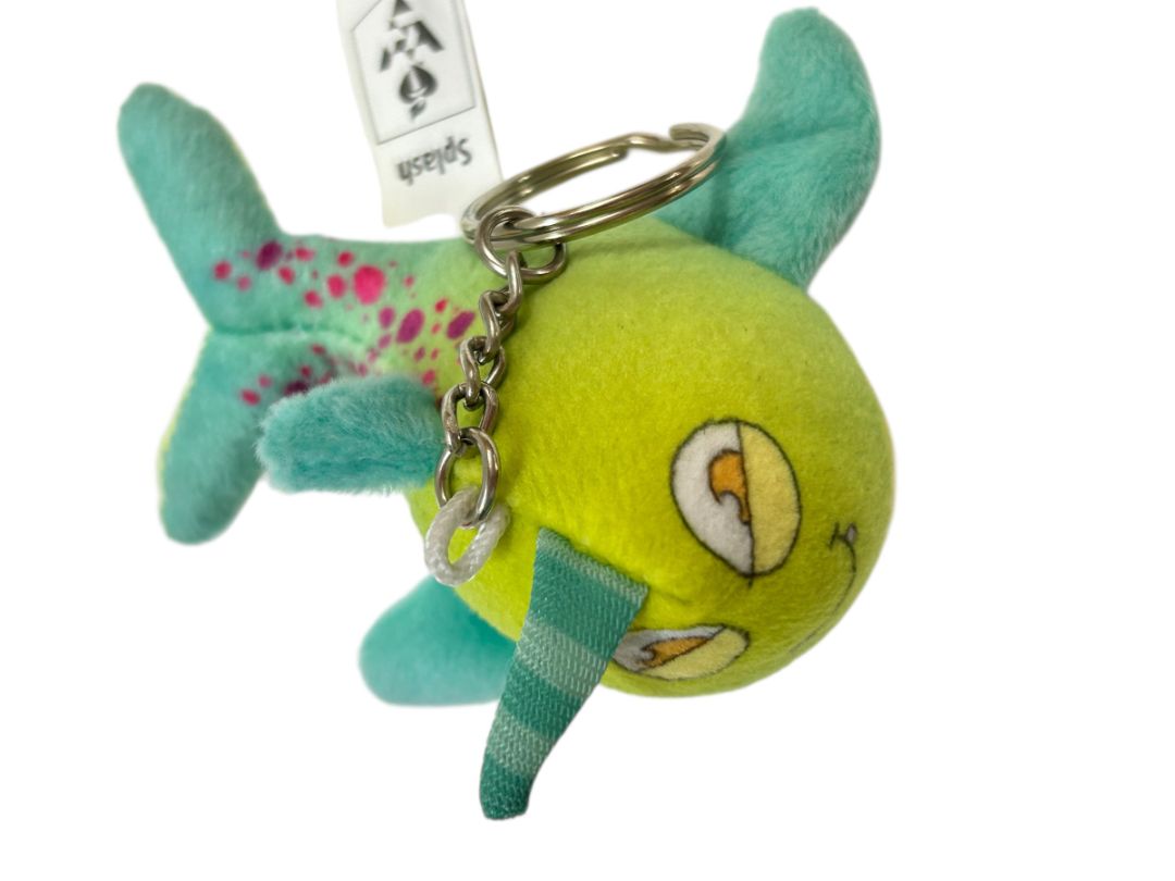 Lot of 4 Assorted Plush Keychains Key Rings American Heart Discy Ruby Fiery Splash