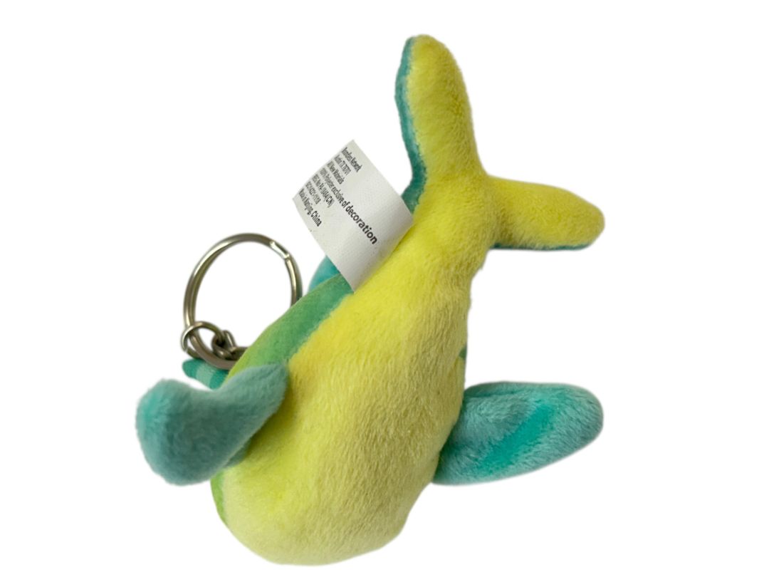 Lot of 4 Assorted Plush Keychains Key Rings American Heart Discy Ruby Fiery Splash