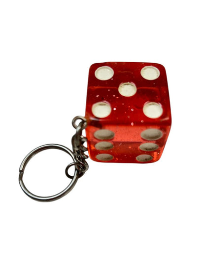 Lot of 9 Assorted Keychains Key Rings Clips Pineapple Fuzzy Dice Cancun
