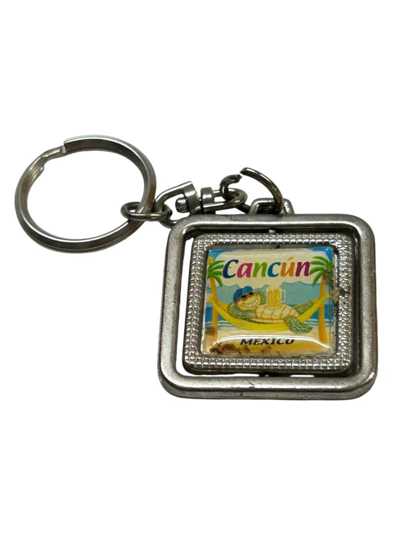 Lot of 9 Assorted Keychains Key Rings Clips Pineapple Fuzzy Dice Cancun