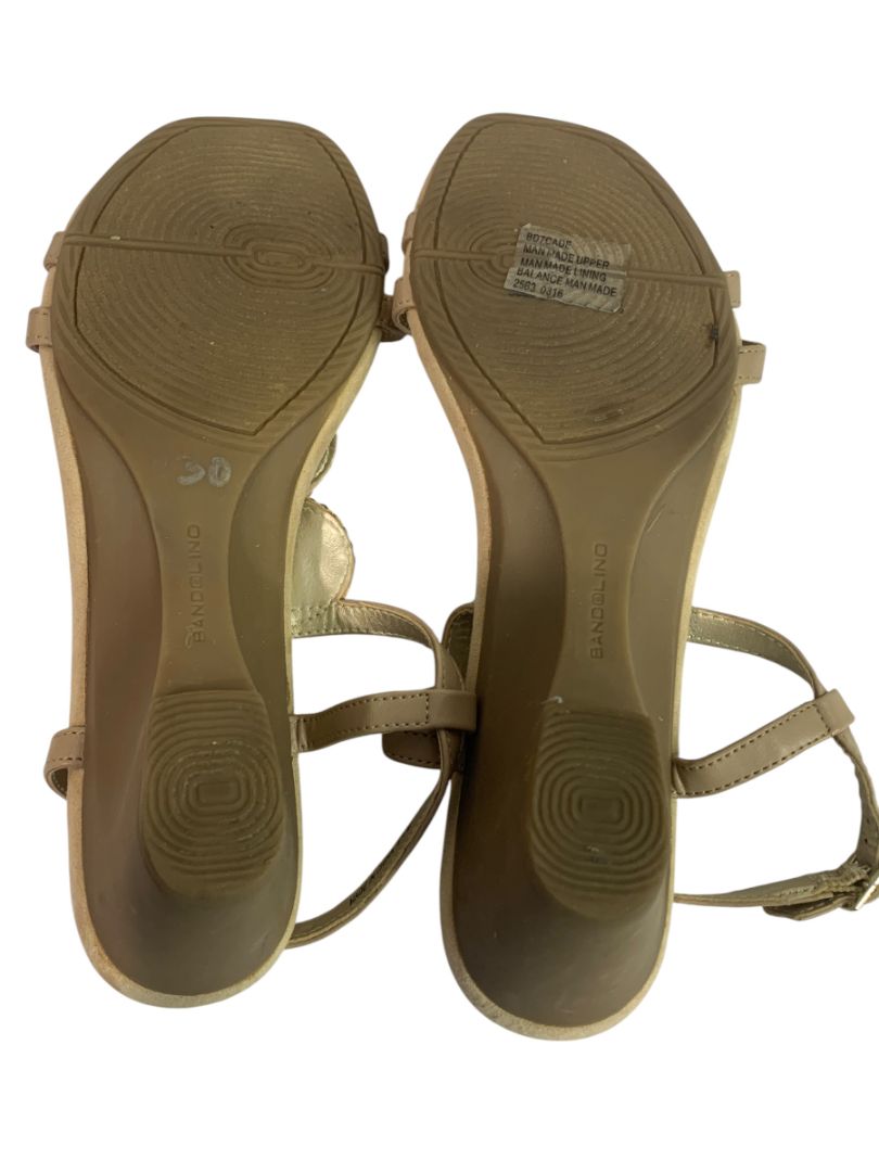 Size 8.5 Bandolino Womens Embellished Wedge Heel Sandals