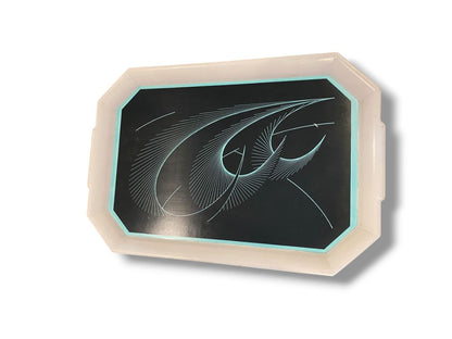 Midcentury Acrylic Serving Tray Boomerang Design Waverly Products 20.5" x 13.5"