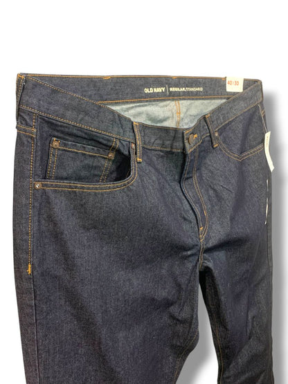 40 x 30 Old Navy Mens Regular Standard New Dark Wash Jeans Denim
