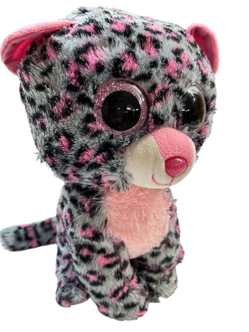 Ty Beanie Boos Tasha Leopard Print Pink 8" Plush Cat Stuffed Animal
