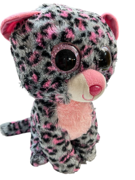 Ty Beanie Boos Tasha Leopard Print Pink 8" Plush Cat Stuffed Animal