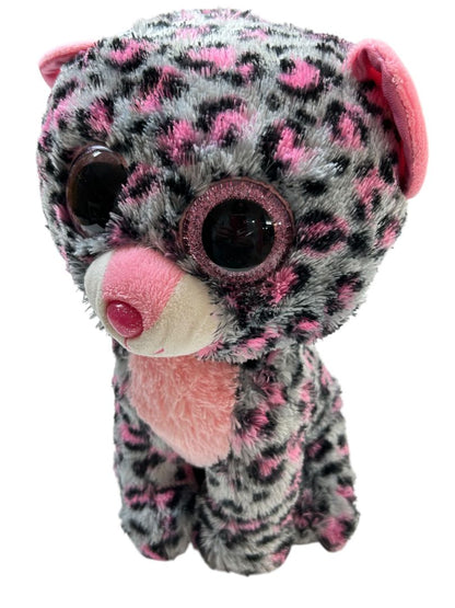 Ty Beanie Boos Tasha Leopard Print Pink 8" Plush Cat Stuffed Animal