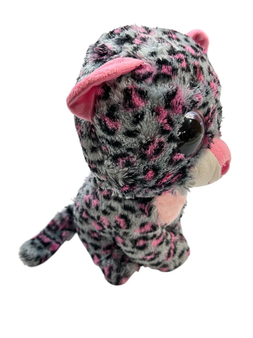 Ty Beanie Boos Tasha Leopard Print Pink 8" Plush Cat Stuffed Animal