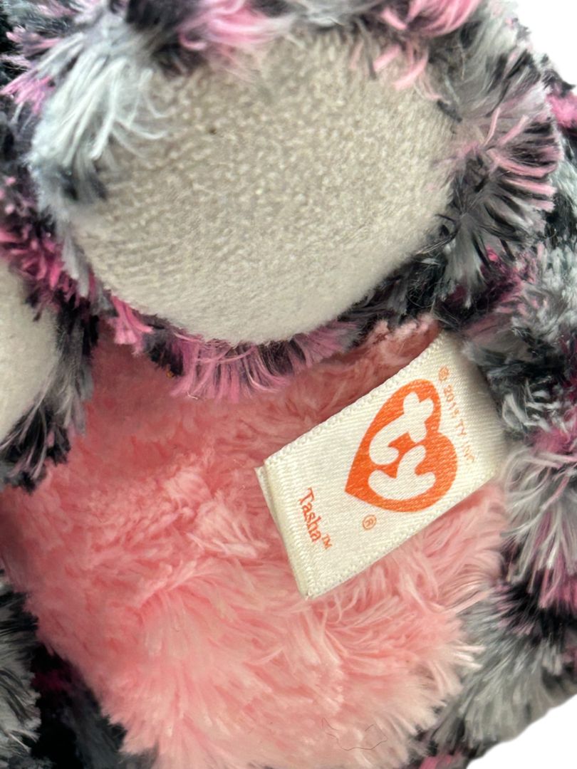Ty Beanie Boos Tasha Leopard Print Pink 8" Plush Cat Stuffed Animal