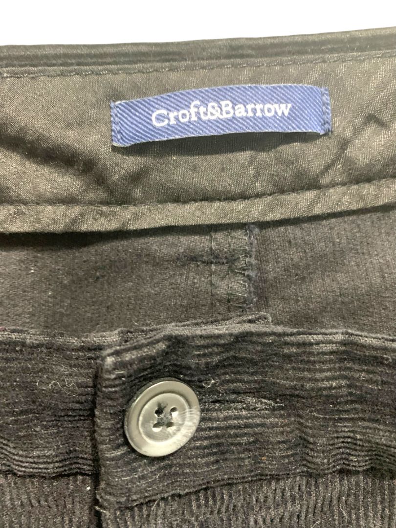 40 x 30 Croft & Barrow Mens Black Corduroy Pants Cotton