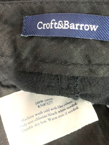 40 x 30 Croft & Barrow Mens Black Corduroy Pants Cotton