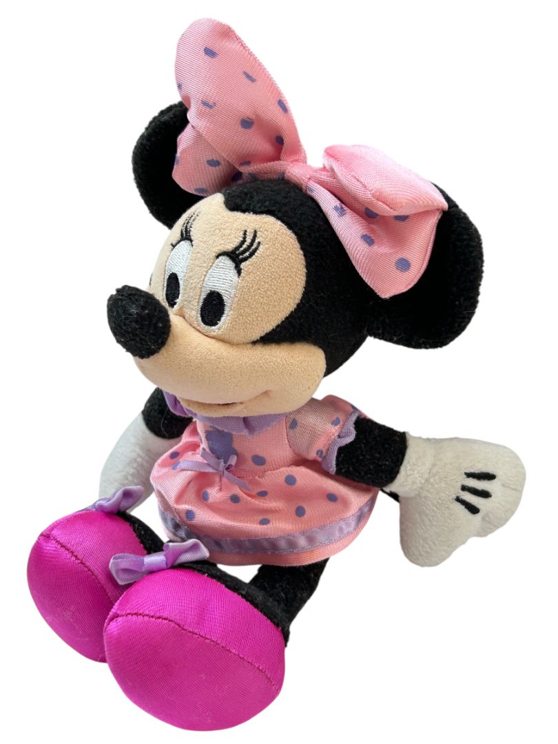 Disney Just Play Minnie Mouse 10" Plush Stuffed Animal Pink Purple