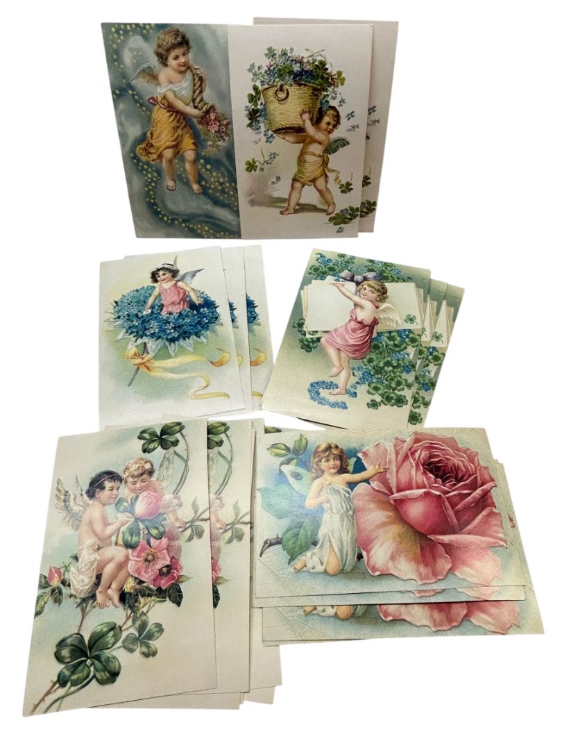 1997 Flower Fairy Postcards Set of 20 Created from Antique Lithographs 5.5" x 3.5"