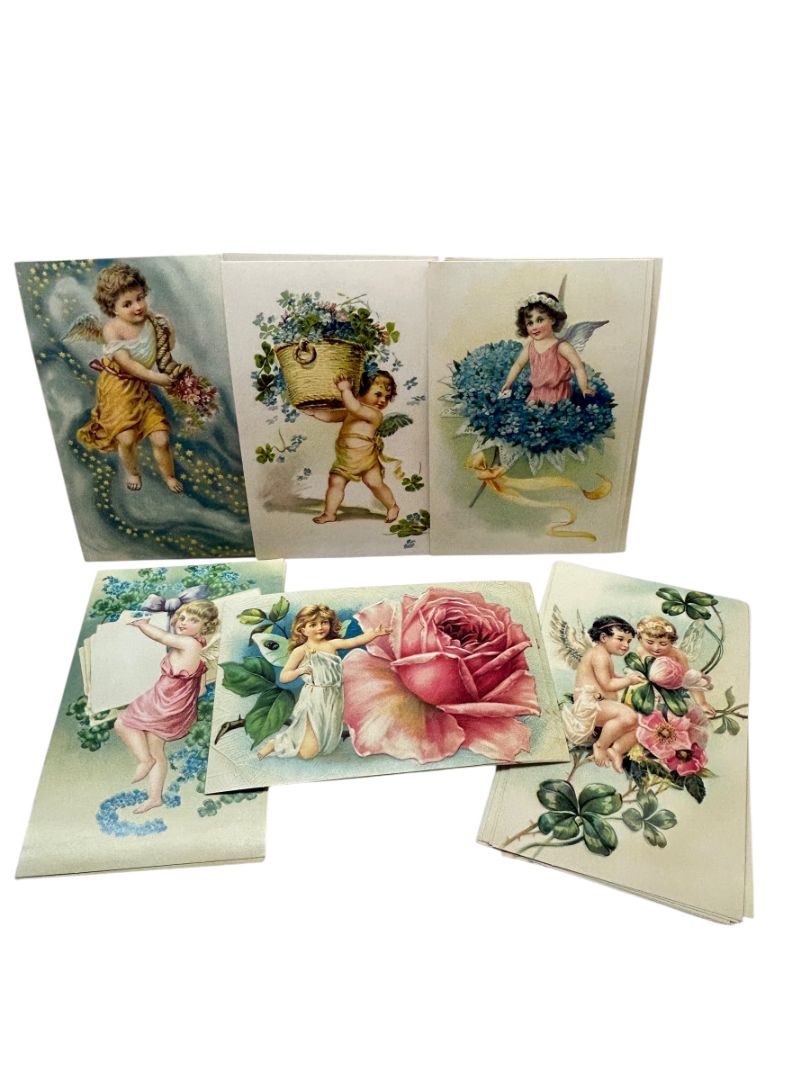 1997 Flower Fairy Postcards Set of 20 Created from Antique Lithographs 5.5" x 3.5"