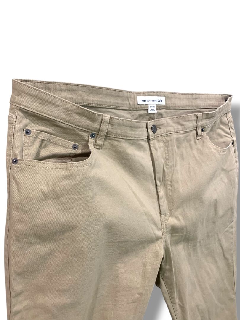 42x30 Amazon Essentials Mens Brown Denim Jeans Athletic Fit