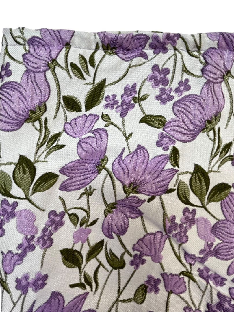 H&R New Cosmetic Bag Makeup Zip Top Bag Purple Floral 8 x 10