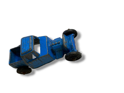 Lot of 2 Vintage Metal Toys Blue Truck Airplane Tootsie Toys Plane