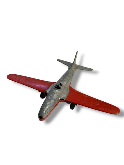 Lot of 2 Vintage Metal Toys Blue Truck Airplane Tootsie Toys Plane