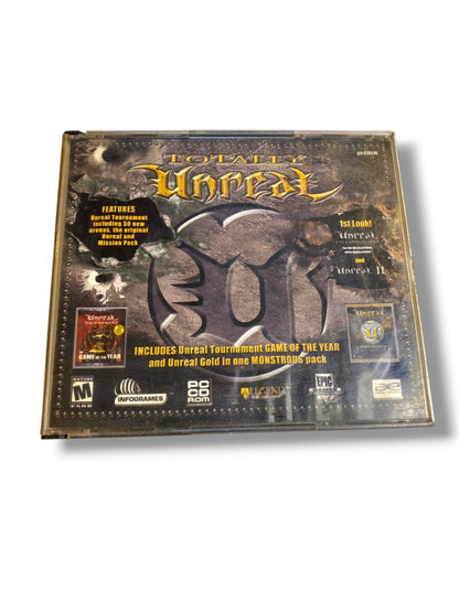 Vintage PC Video Game Totally Unreal Tornament and Gold Infogrames Untested 4 CDs