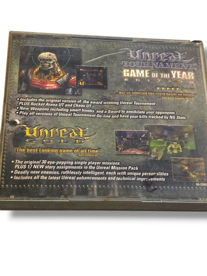 Vintage PC Video Game Totally Unreal Tornament and Gold Infogrames Untested 4 CDs