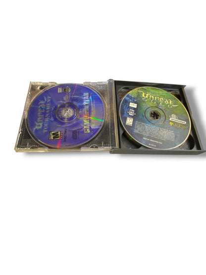 Vintage PC Video Game Totally Unreal Tornament and Gold Infogrames Untested 4 CDs