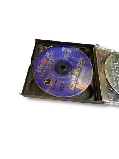 Vintage PC Video Game Totally Unreal Tornament and Gold Infogrames Untested 4 CDs