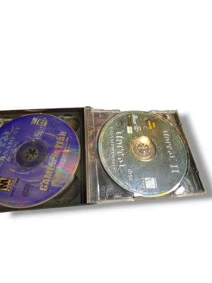 Vintage PC Video Game Totally Unreal Tornament and Gold Infogrames Untested 4 CDs
