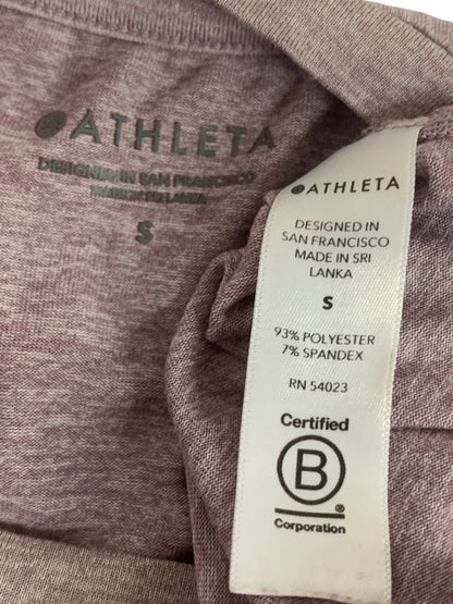 Small Athleta Womens Heathered Mauve Workout Tank Top