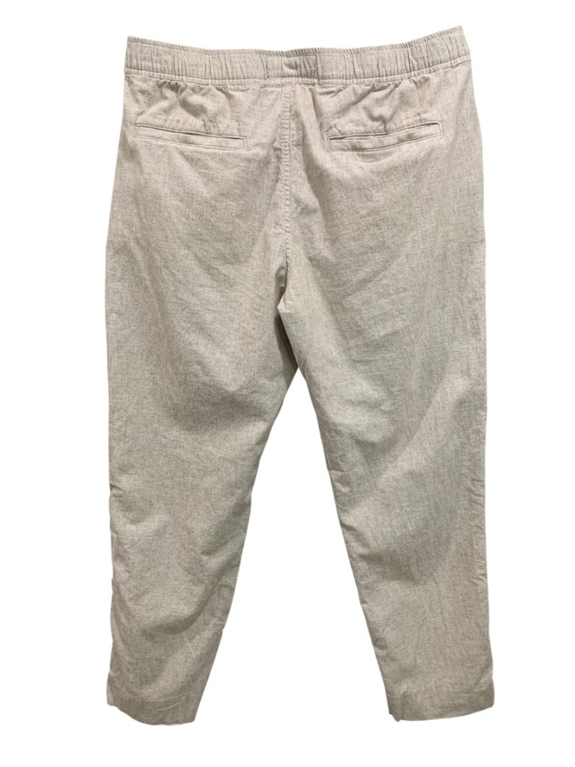 Large Long Abercrombie & Fitch Womens Loose Fit Linen Blend Pull On Pants Pockets