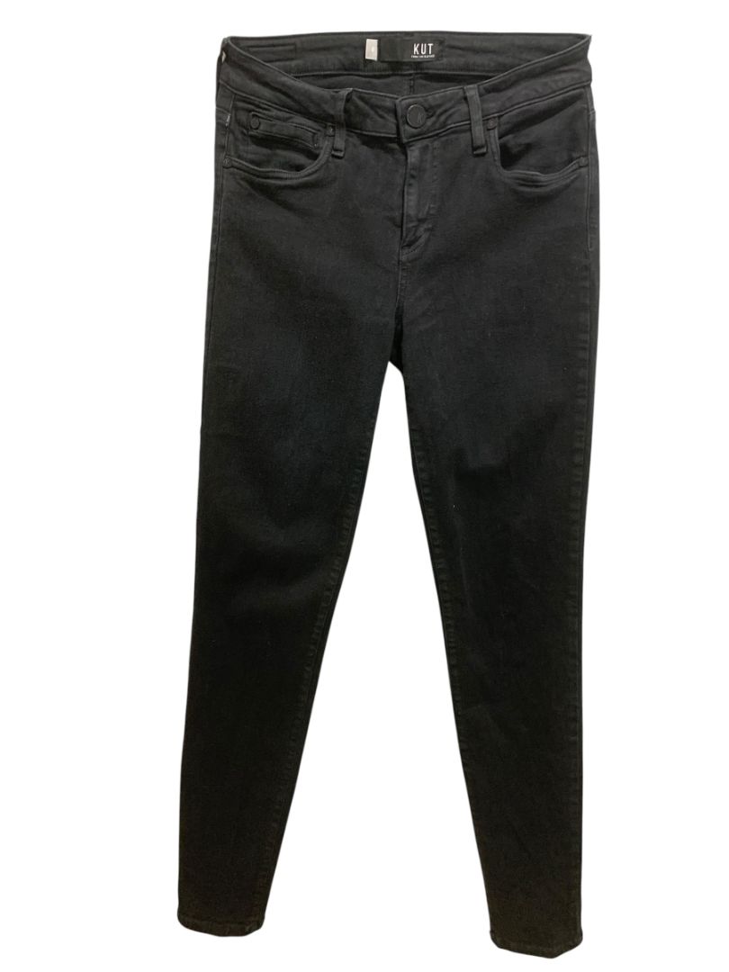 Size 6 Kut Womens Black Diana Skinny Jeans Denim 31.5" Inseam